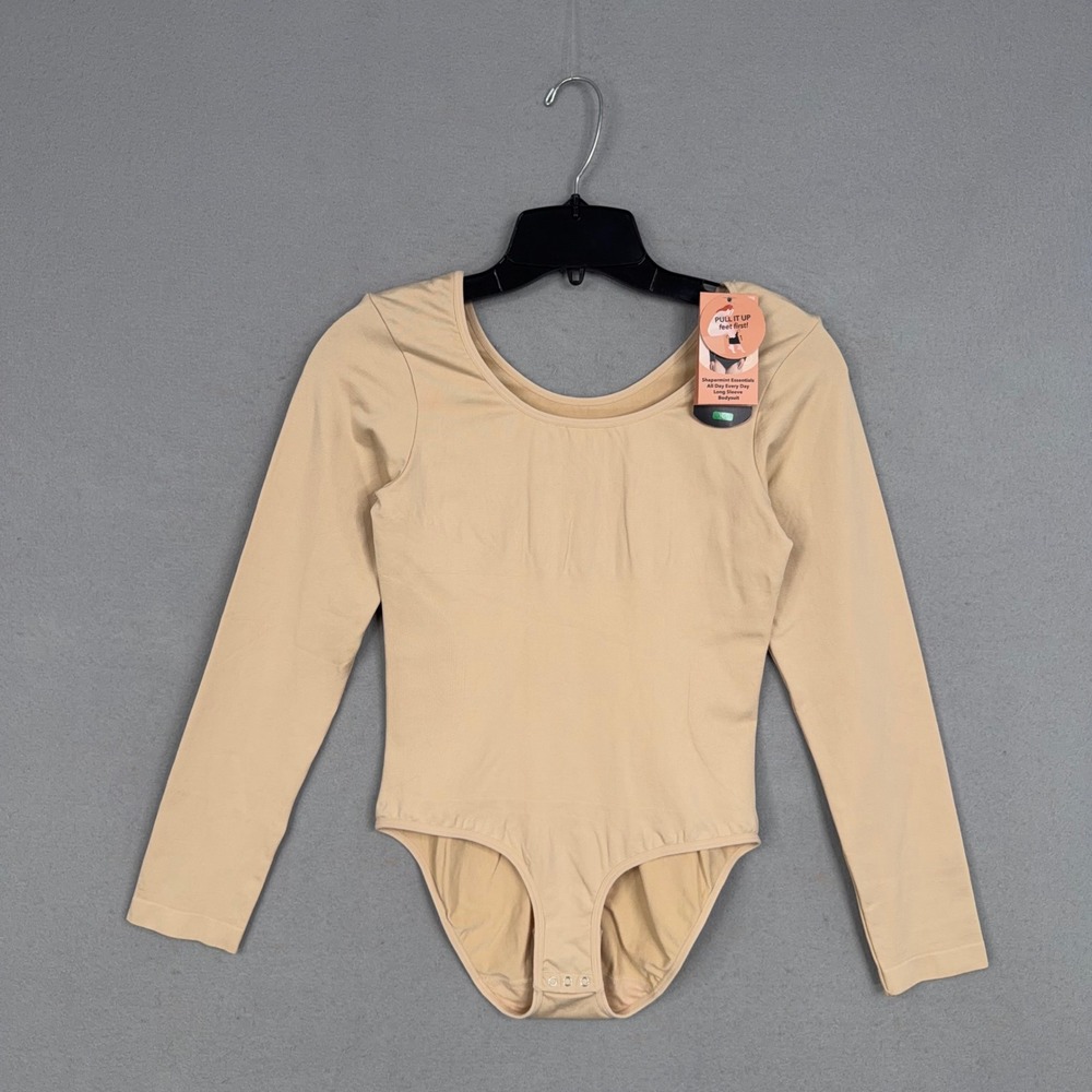 Shapermint Essentials Bodysuit Womens Large Chai Tan Tummy Smoothing Shape